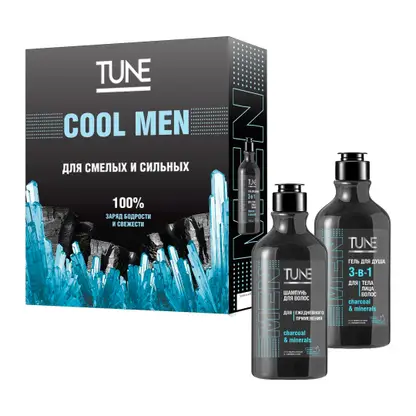 Изображение товара Подарочный набор для мужчин Питание и увлажнение Tune Гель для душа 290мл + Шампунь для волос 290мл в ассортименте