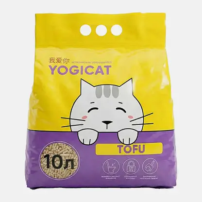 Комкующийся наполнитель для лотка тофу Yogicat 4.5кг