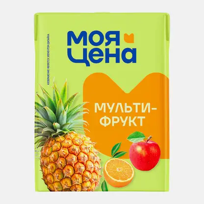 Напиток сокосодержащий Моя цена Мультифрукт 200мл