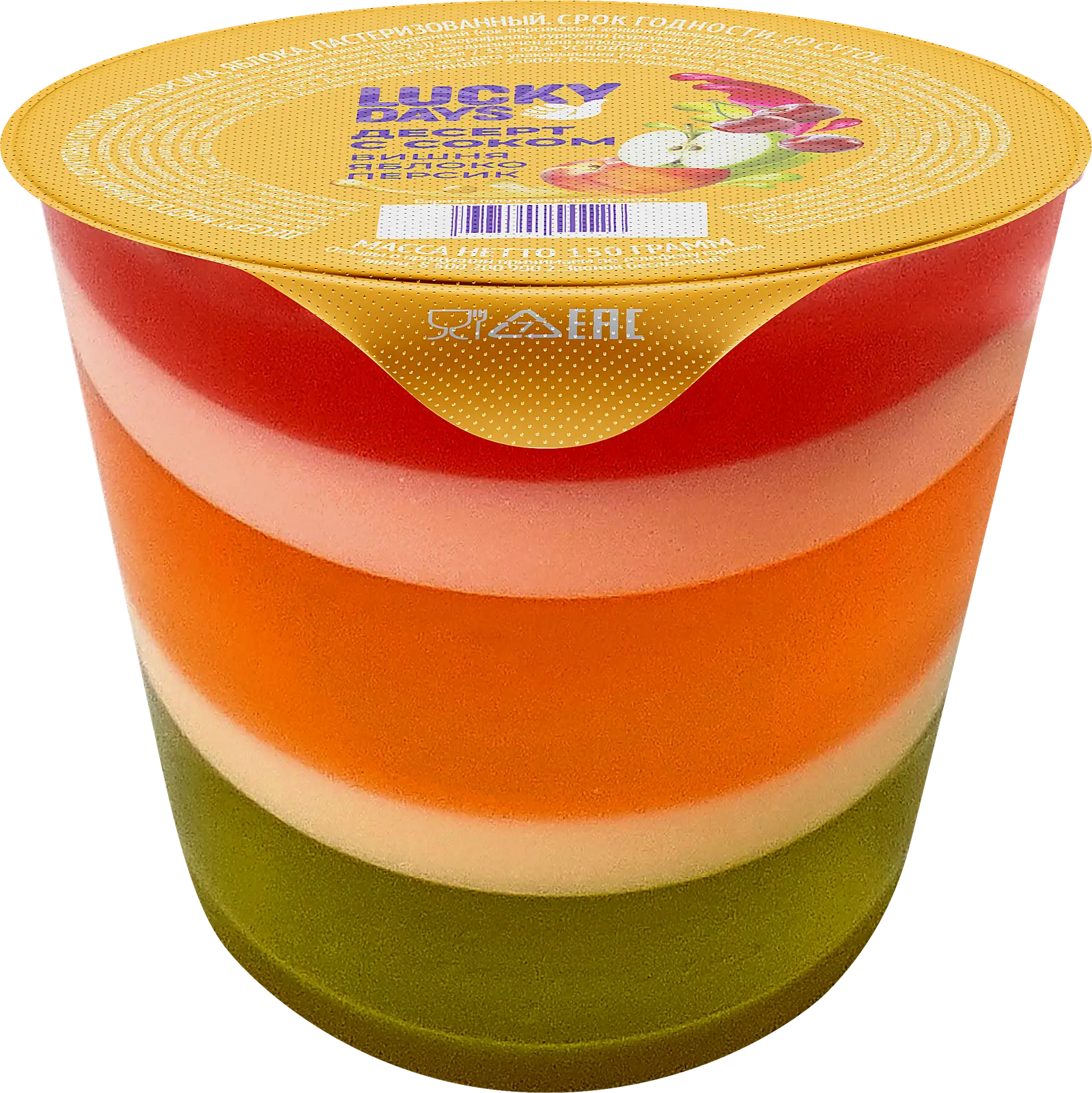 Десерт многослойный с фруктовым соком Lucky Days 150г