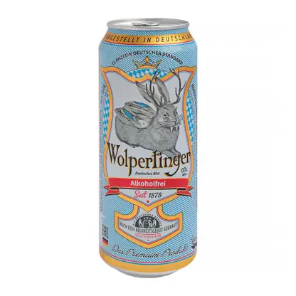 Изображение товара Пиво Wolpertinger светлое фильтрованное безалкогольное 0.5% 500мл