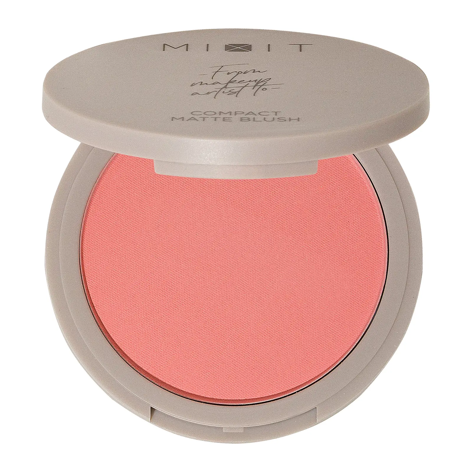 Компактные румяна для лица матовые тон 01 Mixit Make Up