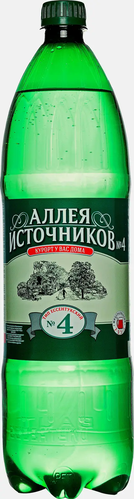Вода Аллея источников №4 питьевая минеральная лечебная газированная 1.5л