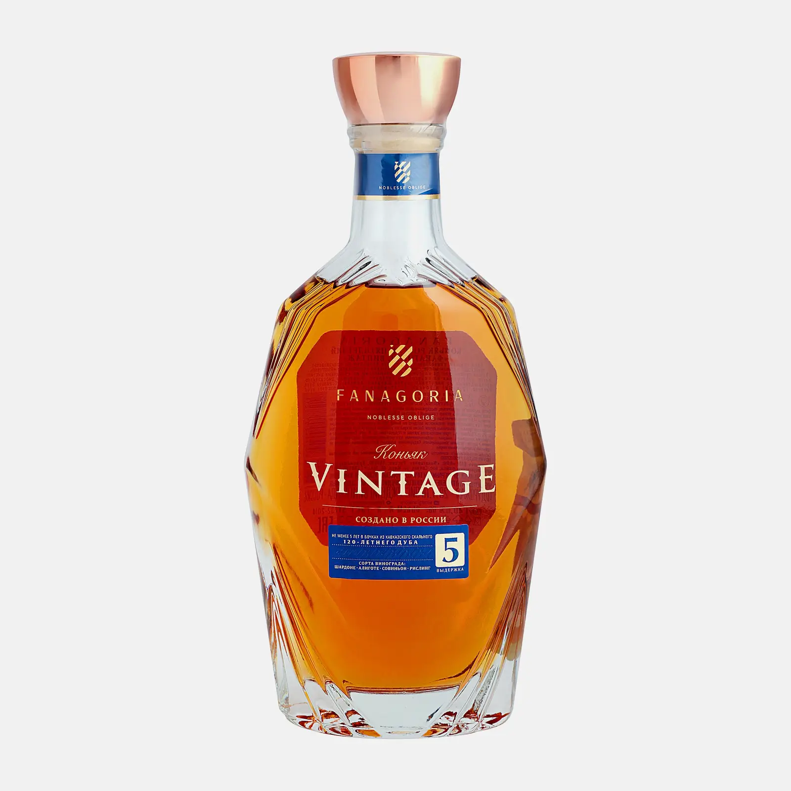 Изображение товара Российский коньяк Vintage 5 лет 40% 500мл - качественный выдержанный напиток