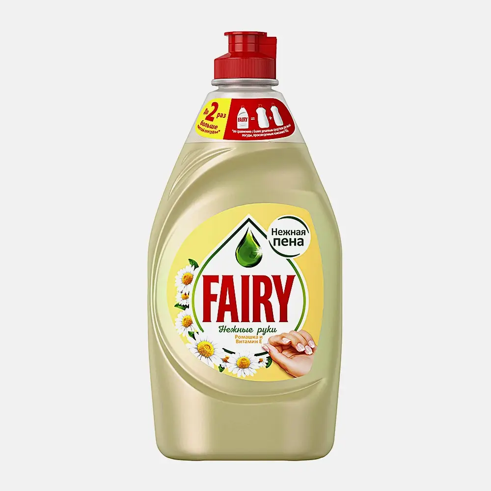 Средство для мытья посуды Fairy Нежные руки Чайное дерево и мята/Ромашка и витамин E 450мл аромат в ассортименте