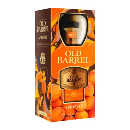 Аперитив Fathers Old Barrel Apricot 35% 500мл + бокал