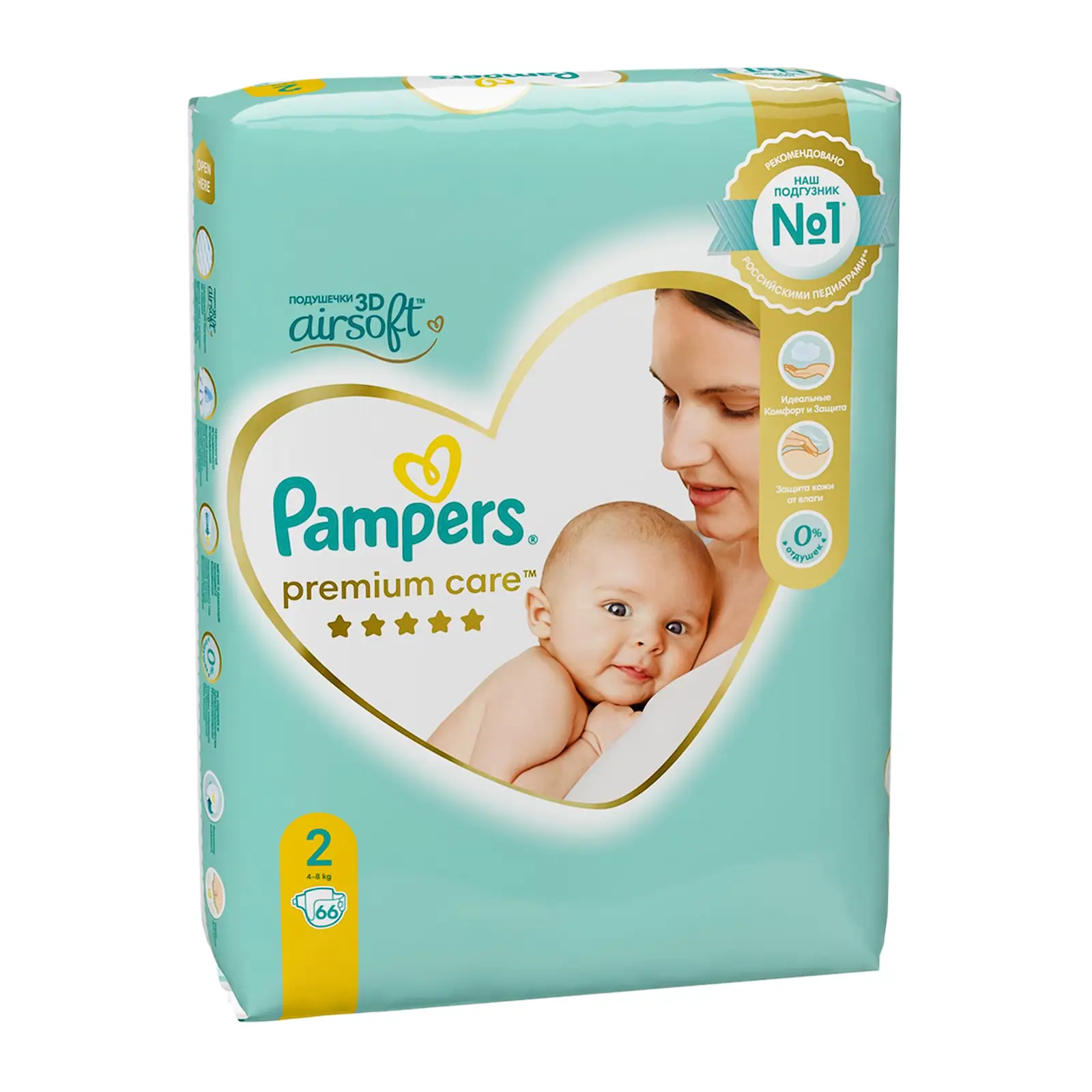 Подгузники Pampers Premium Care Mini 4-8кг 66шт