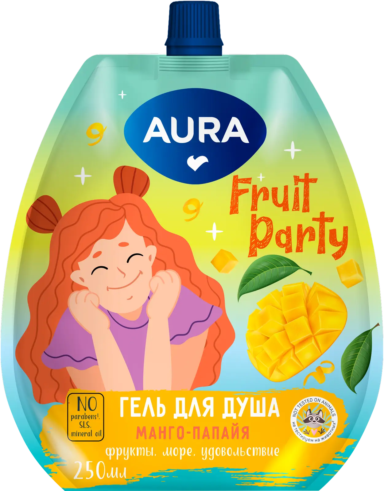 Гель для душа Aura Манго-Папайя 250мл