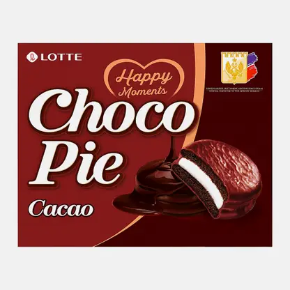 Печенье Choco Pie Cacao в глазури Lotte 12шт*28г
