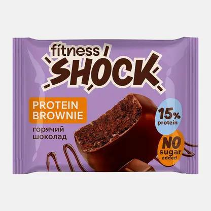 Пирожное протеиновое Брауни горячий шоколад Fitnesshock 50г