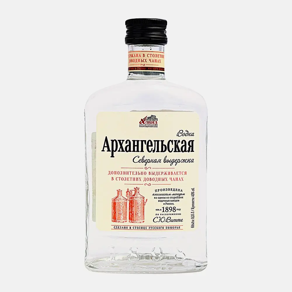Изображение товара Водка Архангельская Северная выдержка 40% 250 мл высокаяя качество столица севера