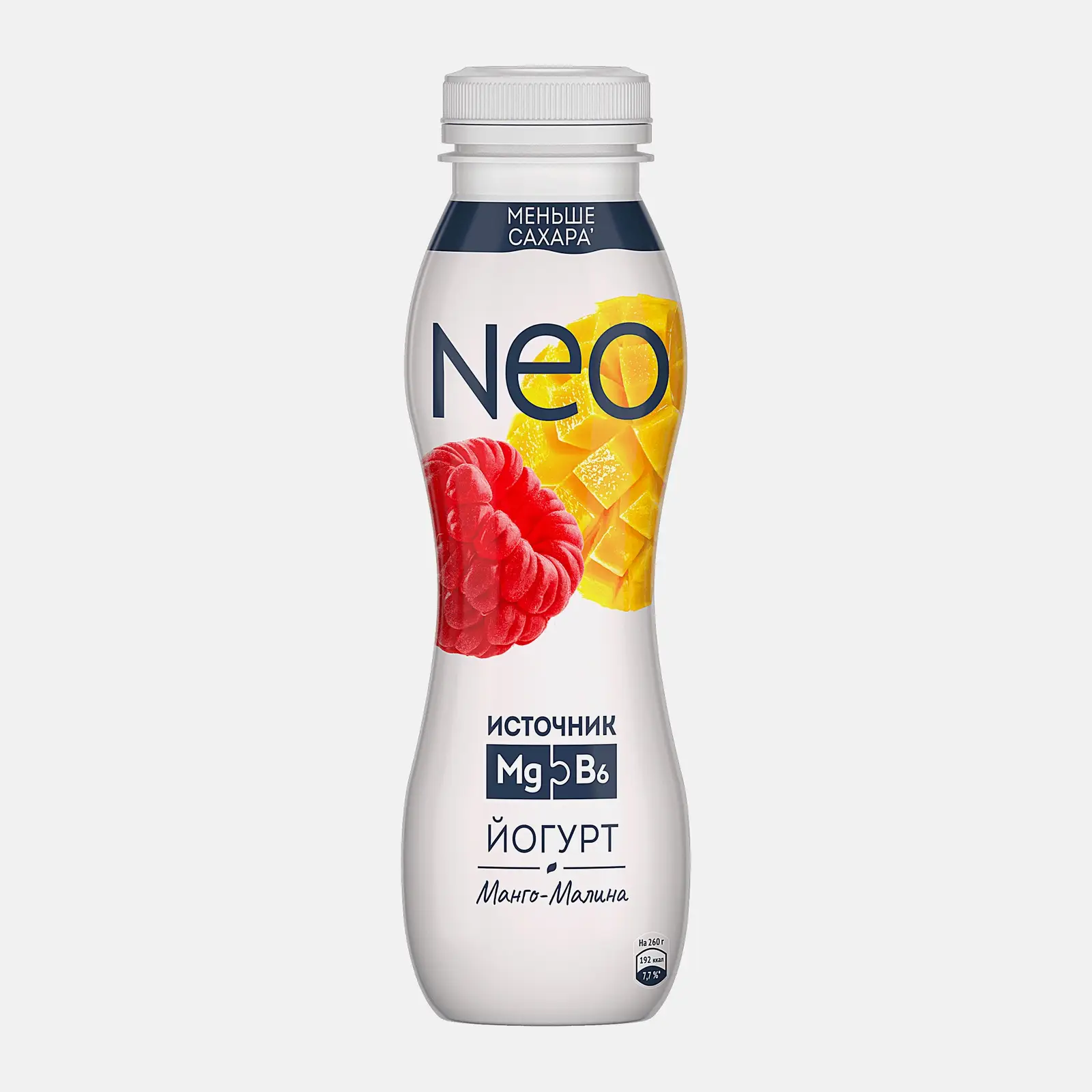 Йогурт питьевой манго и малина с магнием и витамином B6 Neo 1.9% 260г