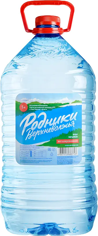 Изображение товара Вода Родники Верневолжья питьевая артезианская негазированная 5л