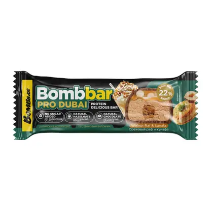 Изображение товара Батончик протеиновый Ореховый раф и кунафа Bombbar 45г