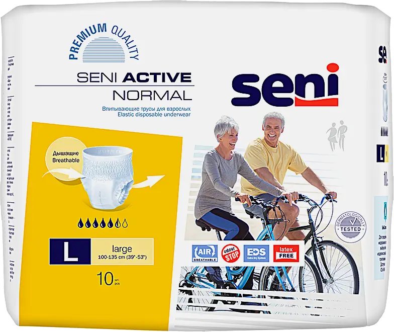Трусы Seni Active Normal впитывающие L 10шт Трусы Seni Active Normal впитывающие L 10шт
