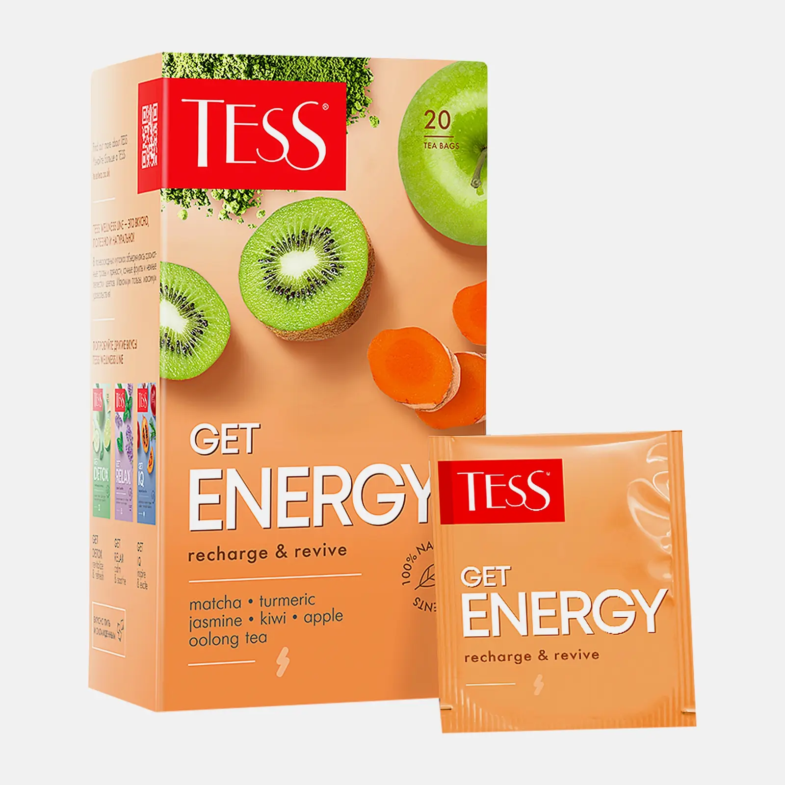 Чай зеленый Оолонг Tess Get Energy 20пак - фото 2