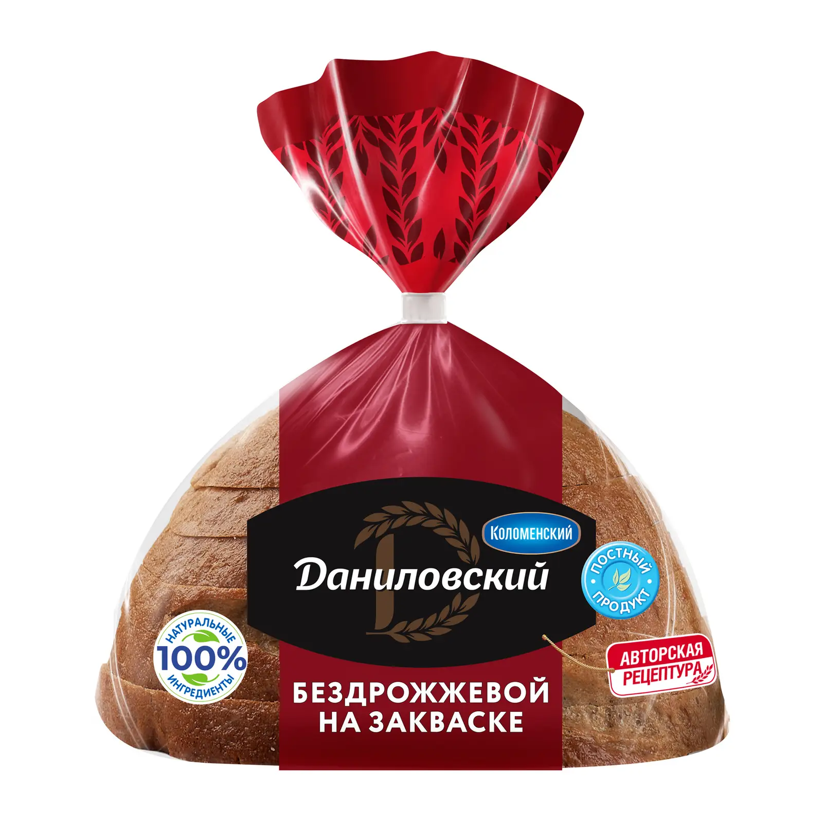 Изображение товара Хлеб Даниловский бездрожжевой ржано-пшеничный нарезанный 350г