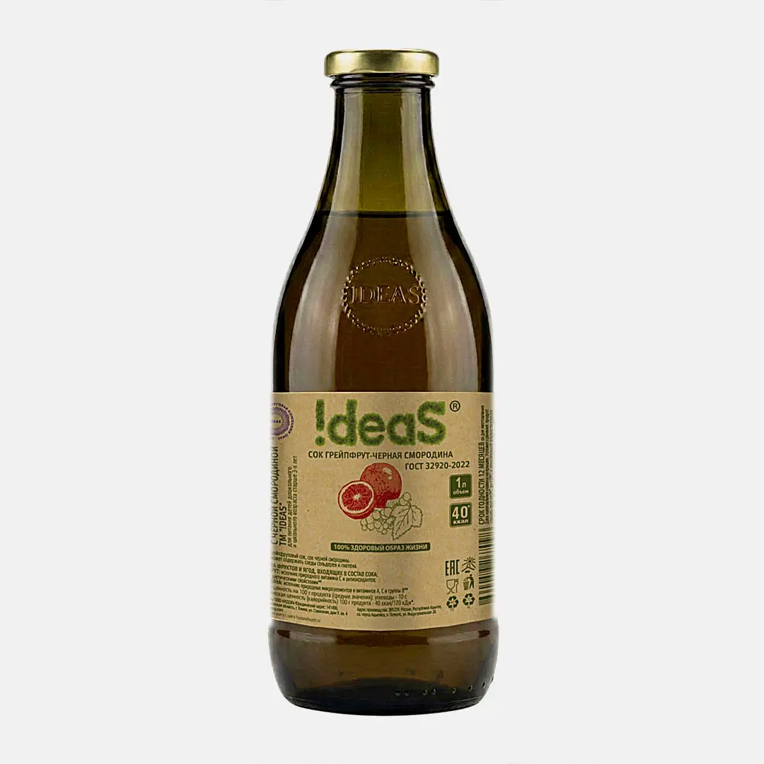 Детокс-Сок Грейпфрут-черная смородина Ideas 1л