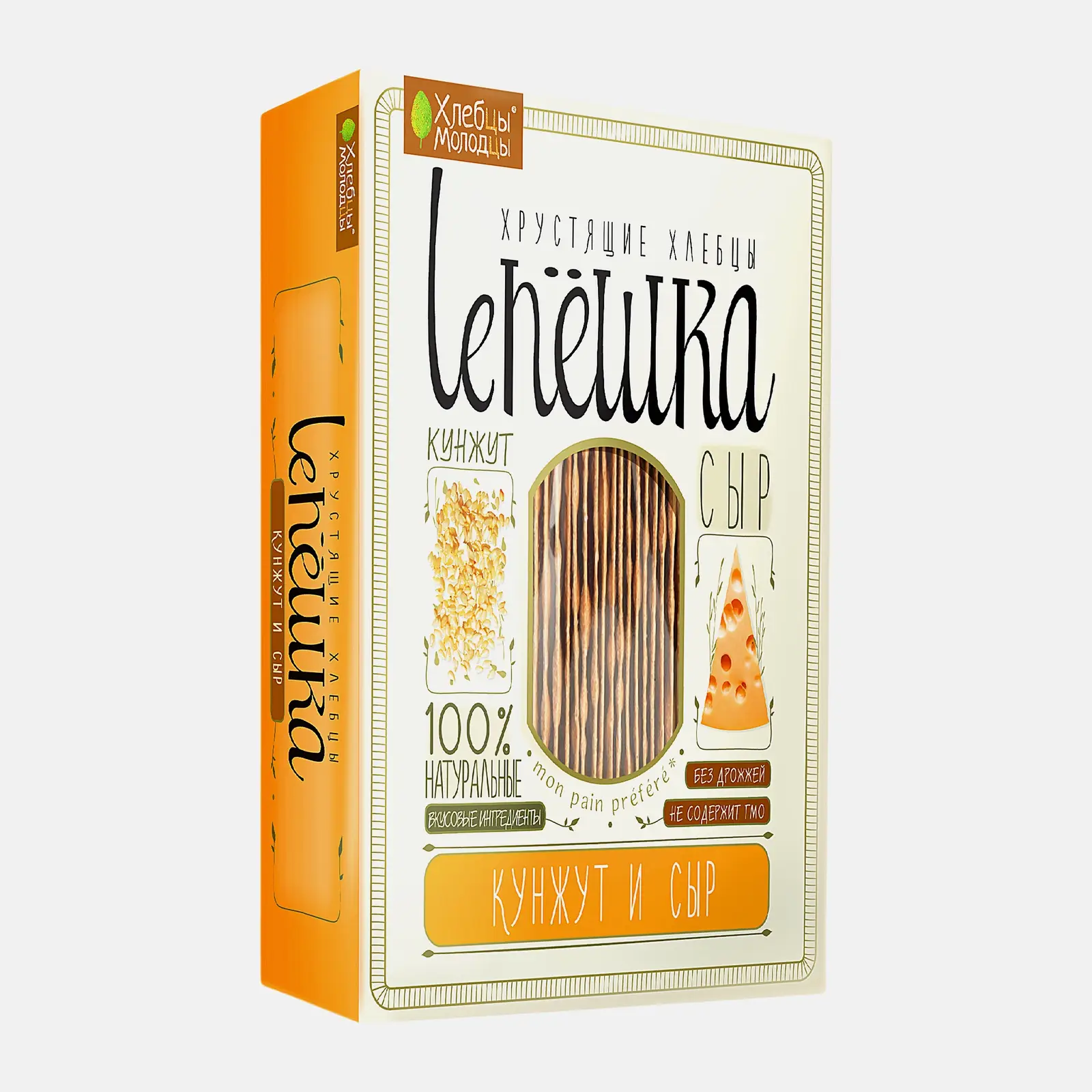 Хлебцы Хлебцы молодцы Lепёшка хрустящие кунжут и сыр 150г - фото 2