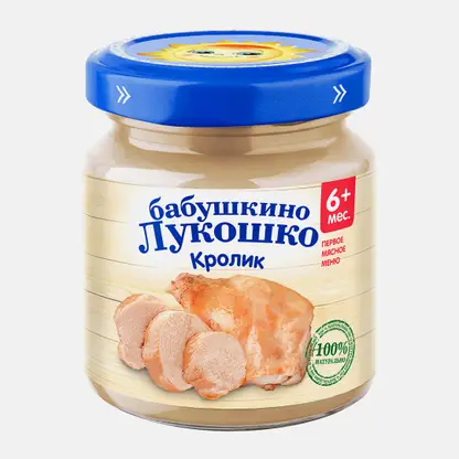 Пюре Бабушкино Лукошко из кролика 100г