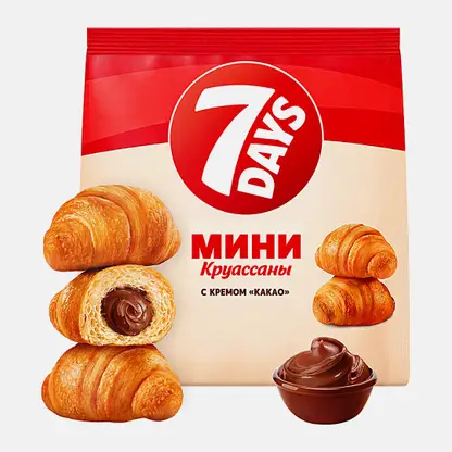 Круассан Мини с кремом какао 7Days 265г