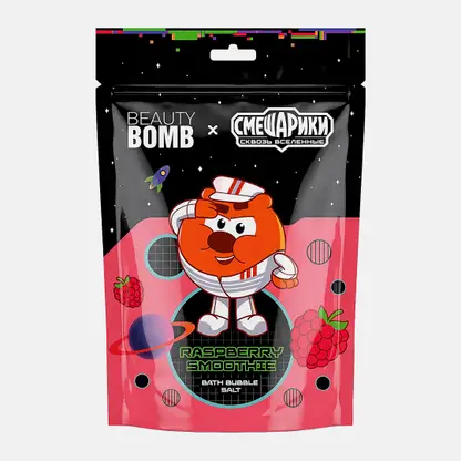 Соль-пена для ванны Raspberry Beauty Bomb Смешарики 100г