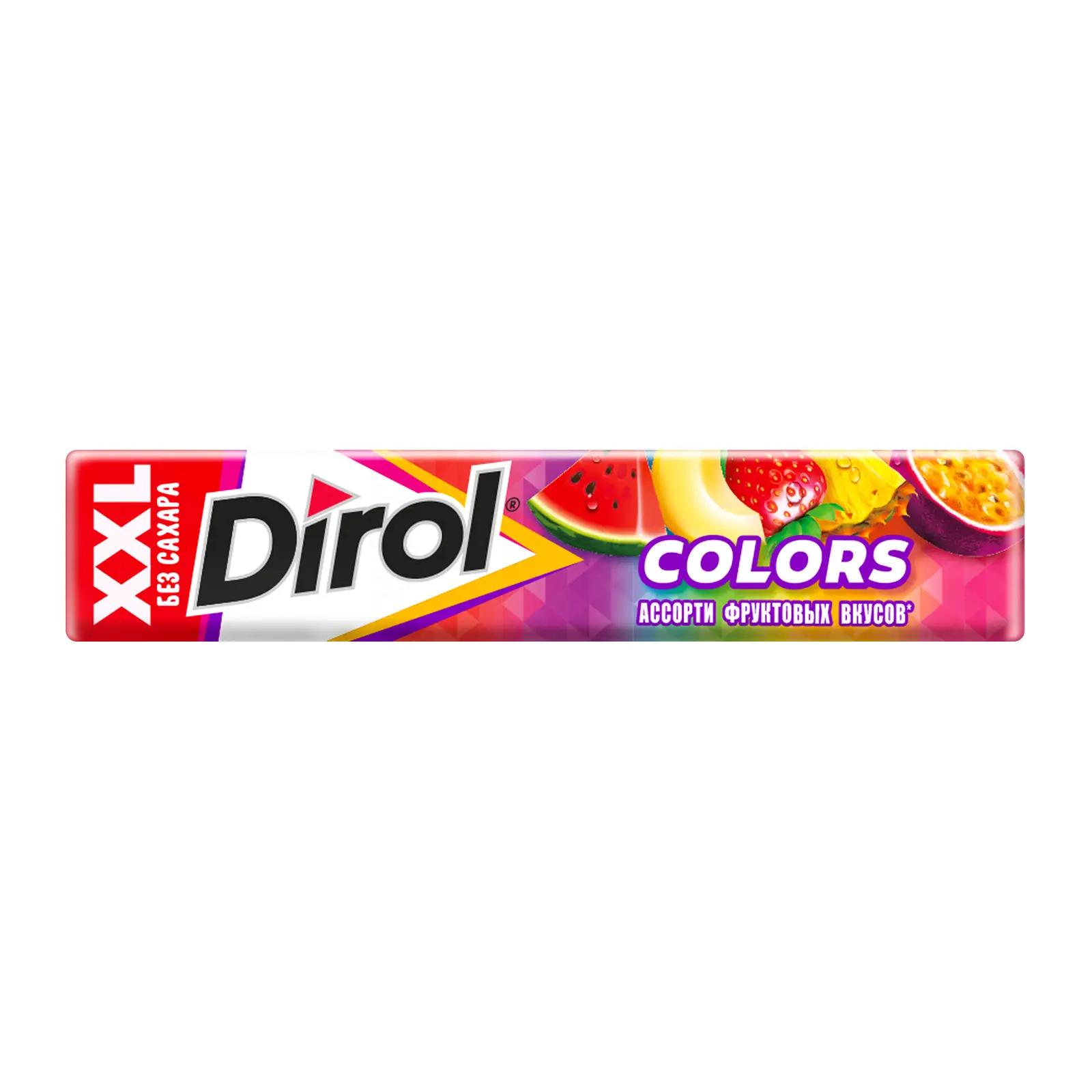 Изображение товара Жевательная резинка Dirol Colors XXL ассорти фруктовых вкусов 19г