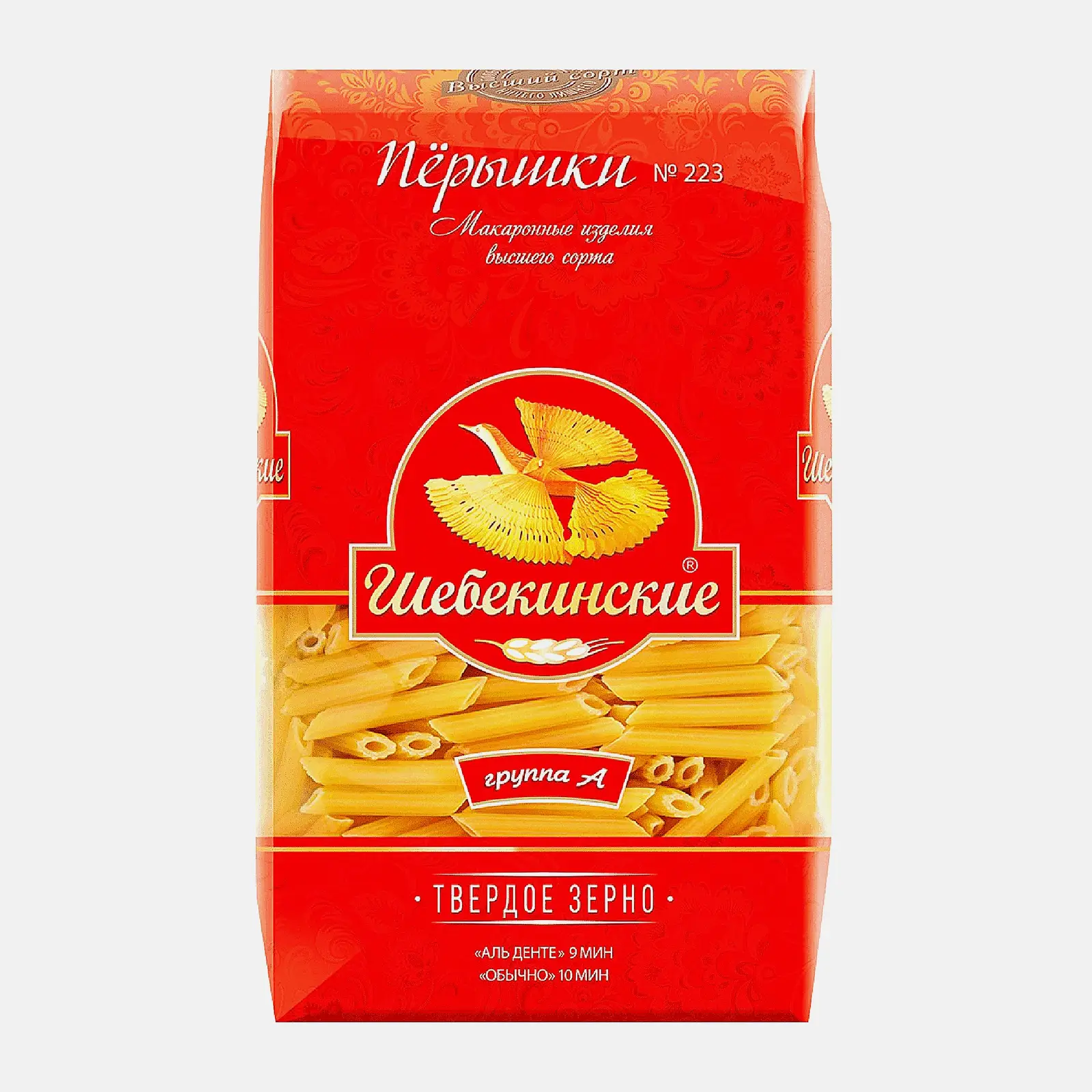 Изображение товара Макароны Шебекинские Перышки №223 450г - вкусные и быстрые в приготовлении макароны