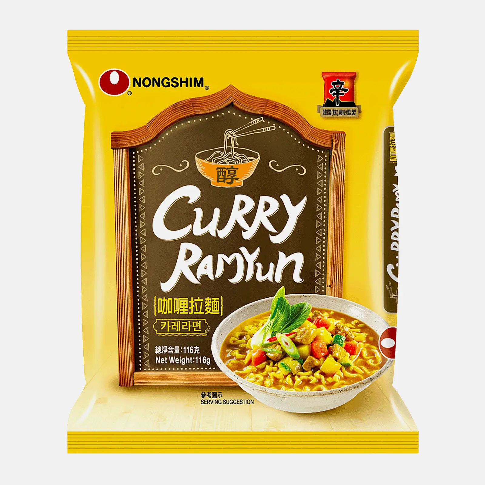 Лапша быстрого приготовления карри рамен Nongshim 116г