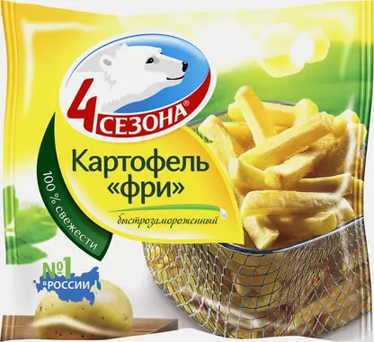 Картофель Фри 4 Сезона быстрозамороженный 900г