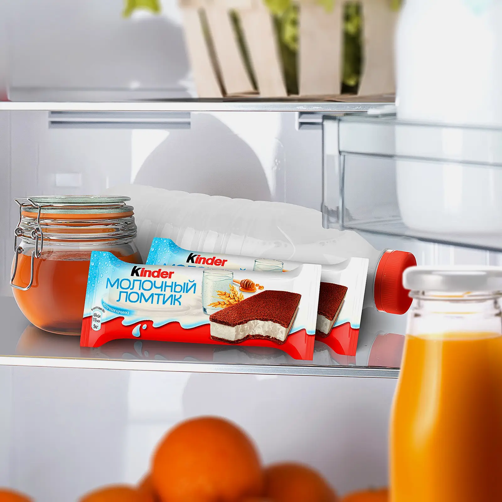 Пирожное бисквитное Молочный ломтик с молочной начинкой Kinder 28г