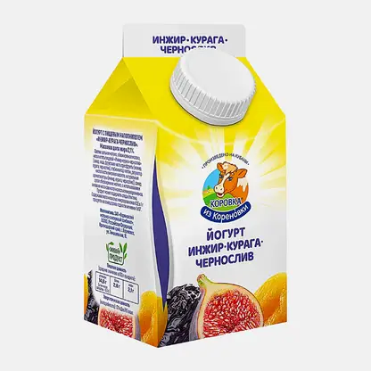 Йогурт Коровка из Кореновки инжир-курага-чернослив 2.1% 450г