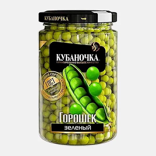 Горошек зеленый Кубаночка 370г