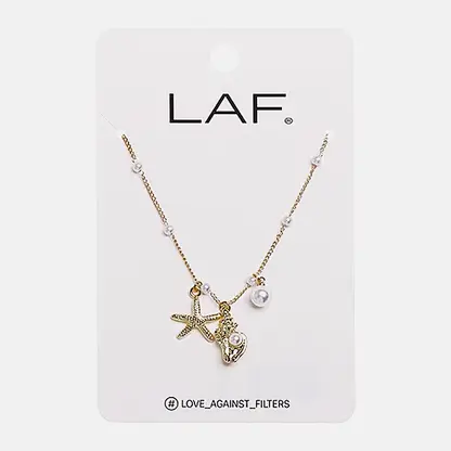 Ожерелье Море золото с подвесками LAF