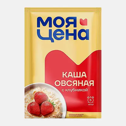 Каша Моя цена Овсяная клубника 35г