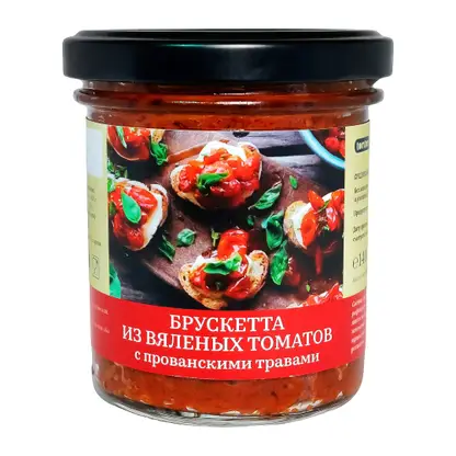 Изображение товара Брускетта TomTom с вялеными томатами и прованскими травами 140г