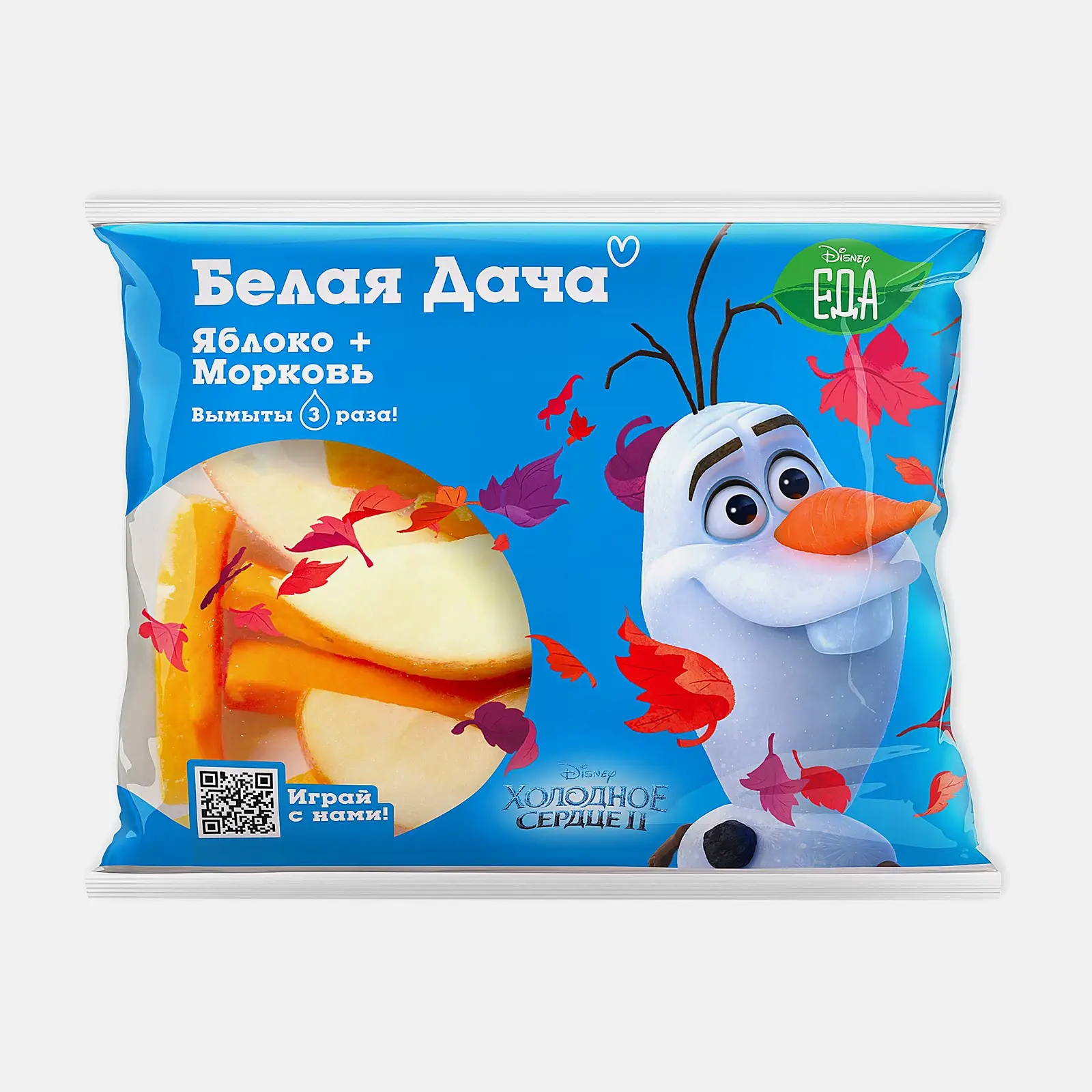 Микс из морковных палочек и яблочных долек