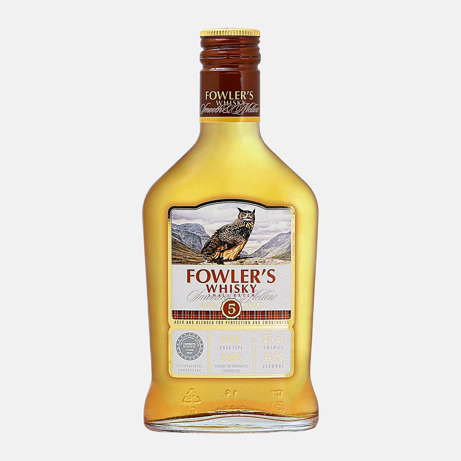 Изображение товара Виски зерновой Fowlers 40% 250 мл выдержанный 5 лет Россия