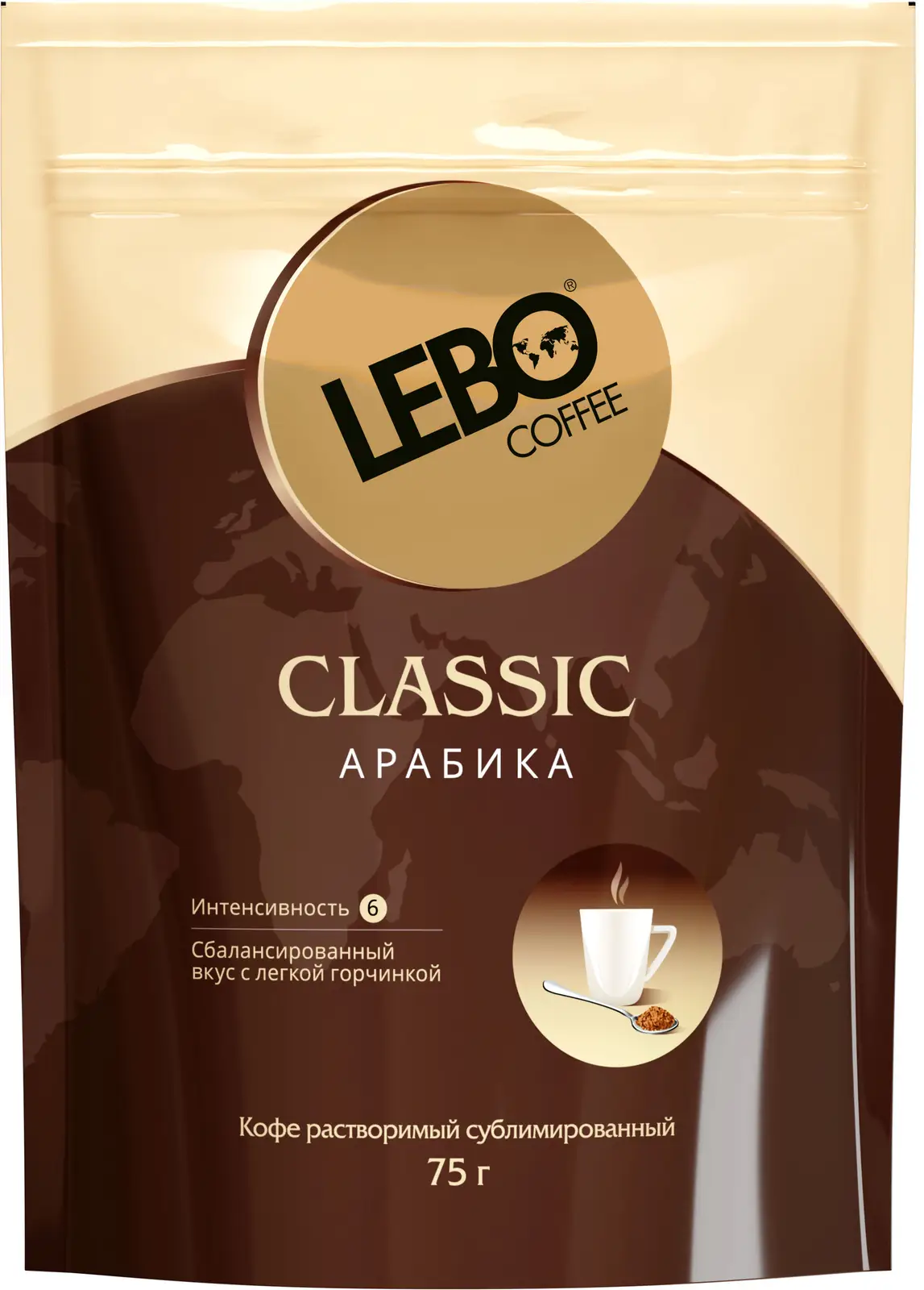 Кофе растворимый Lebo Coffee Classic Арабика 75г — в каталоге на сайте ...