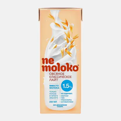 Напиток овсяный классический Nemoloko 1.5% 200мл