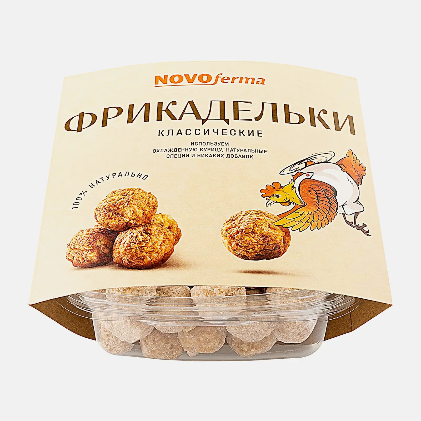 Изображение товара Куриные фрикадельки Новоферма Классические с сыром 0.5 кг
