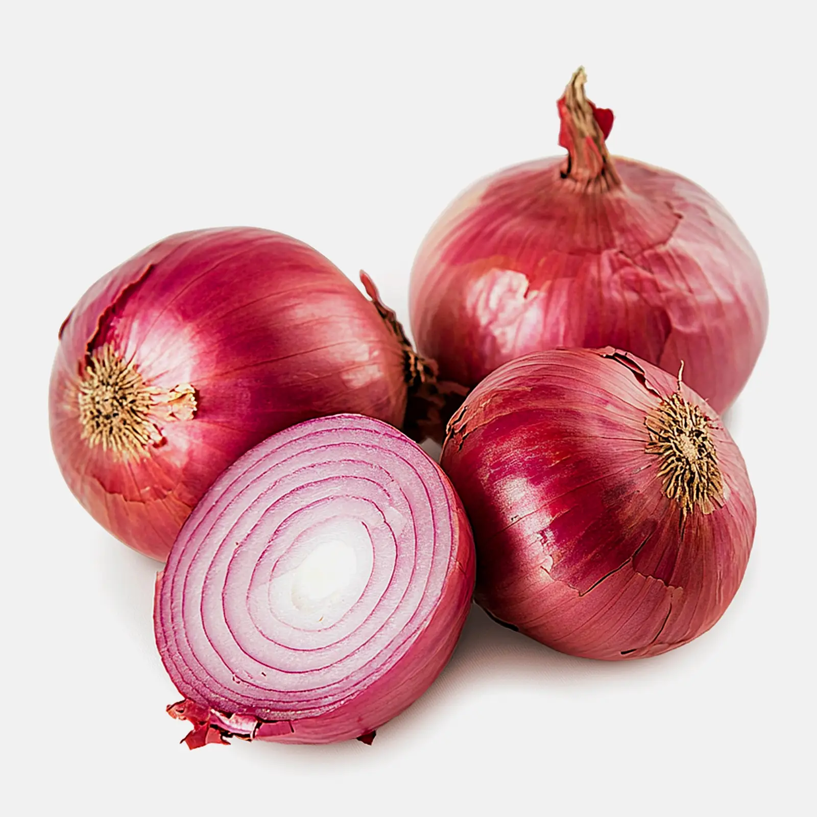 Изображение товара Красный лук 3 шт свежий и сочный для салатов и маринадов