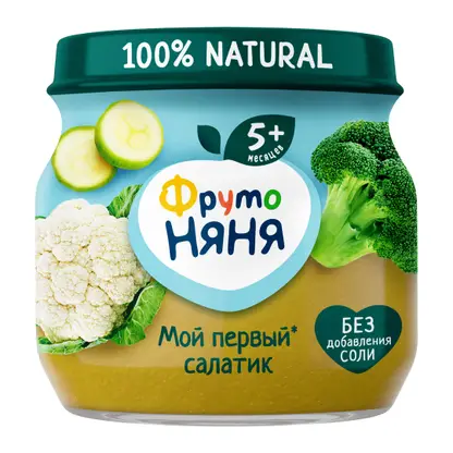 Изображение товара Пюре Мой первый салатик с 5 месяцев Фрутоняня 80г