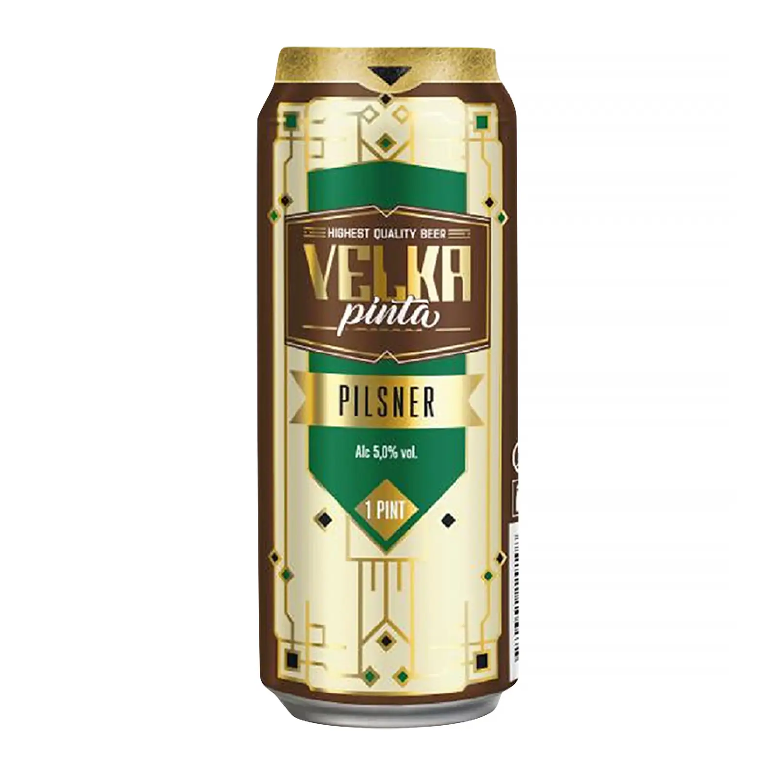 Изображение товара Пиво Velka Pinta Pilsner светлое фильтрованное 5% 568мл
