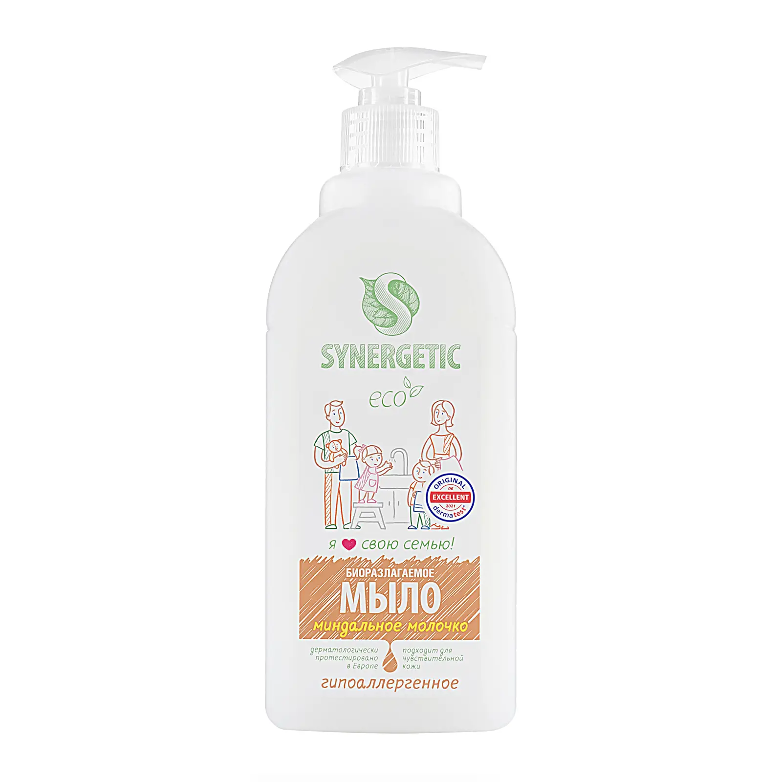 Мыло жидкое Synergetic Миндальное молочко 500мл