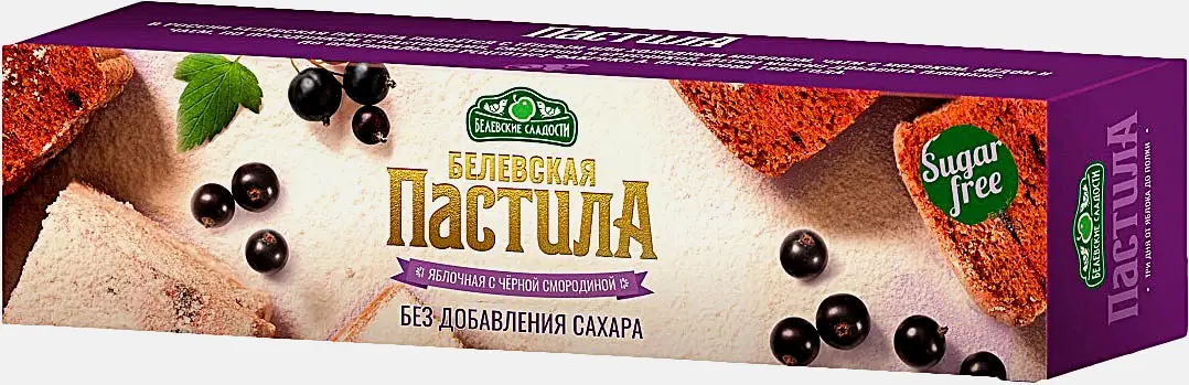 Пастила яблоко и черная смородина Белевская Хрустила 100г Пастила яблоко и черная смородина Белевская Хрустила 100г
