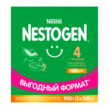 Изображение товара Сухое молоко Nestogen 4 с 18 месяцев 900г