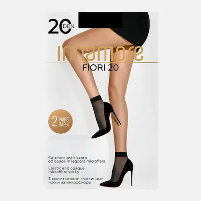 Носки женские Innamore Fiori 20 черные 2 пары