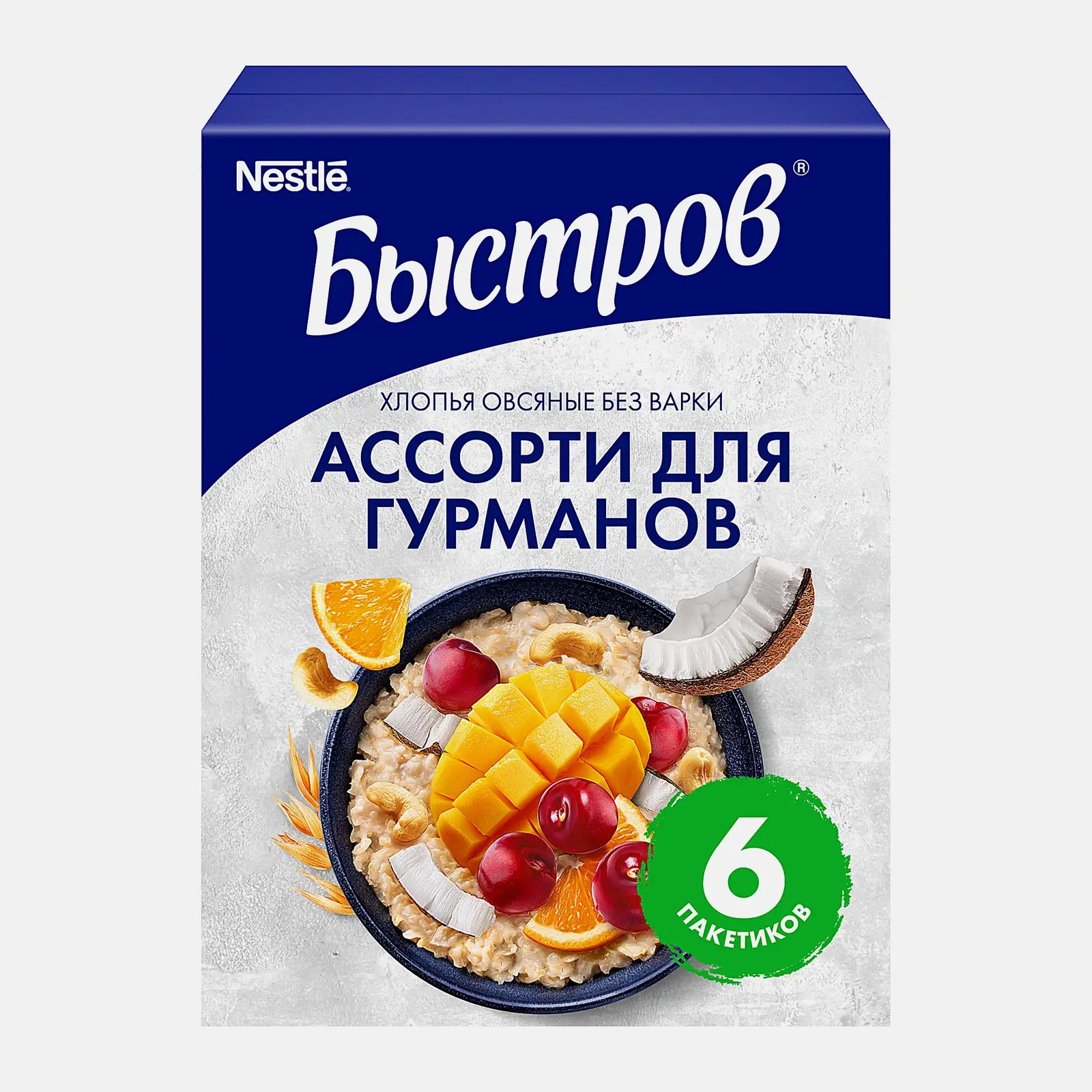 Каша овсяная Быстров ассорти 6пак*38г