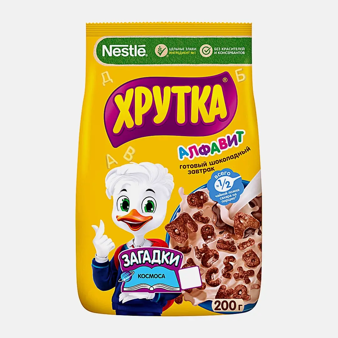 Готовый завтрак Хрутка алфавит шоколадный 230г Готовый завтрак Хрутка алфавит шоколадный 230г
